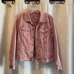 Maurices Dark Pink/Blush Denim Jacket